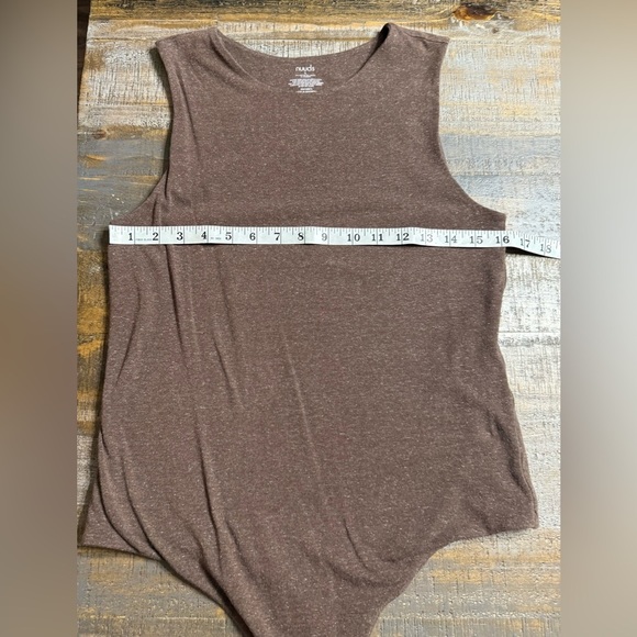 Nuuds Women's heathered crewneck tank Bodysuit - Picture 4 of 5